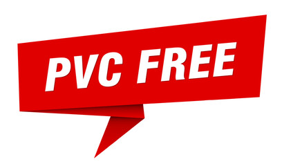 pvc free banner. pvc free speech bubble, label, sticker, sign template
