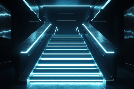 Futuristic AI interface with glitch and signal disruption elements in a digital error environment filled with fragmented data visuals