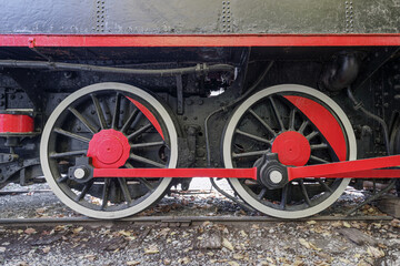 Vintage steam engine locomotive train
