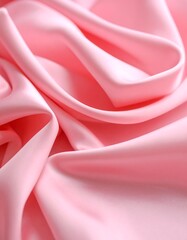 Soft, pale pink fabric with elegant, flowing folds and subtle highlights, creating a luxurious and smooth texture