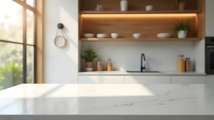 Elegant Modern Kitchen Interior with Organized Space