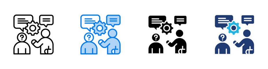 Explanation icon set multiple style collection