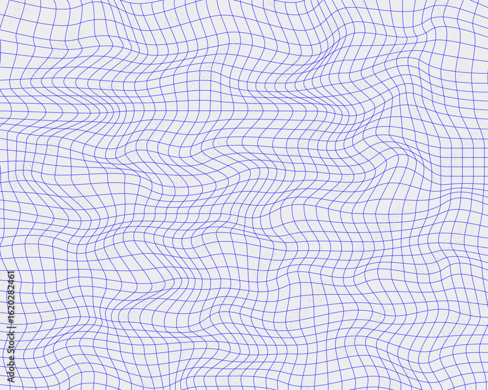 Poster abstract wavy grid pattern vector design. geometric cyberpunk fututre texture.