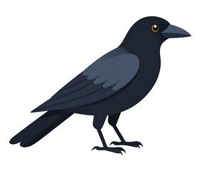 Fototapeta premium Black crow profile view
