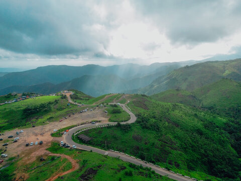 Beautiful Landscapes of Munnar with Tea Plantations &ndash; Aerial and Ground View