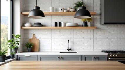 Sleek Kitchen Design in Modern Interior Setting