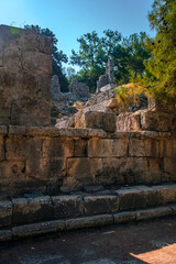 The ruins of the ancient city of Phaselis in Lycia in modern Turkey