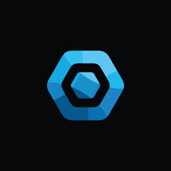 Hexagon Letter O Logo Design Vector Template
