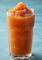 Brown Iced Slushy in a Glass