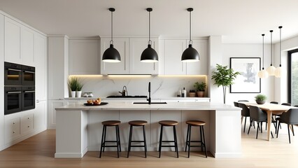 Contemporary Kitchen Layout with Modern Interior Design