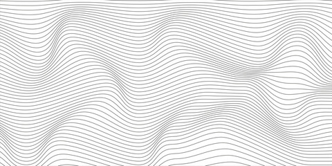 Flowing dots particles wave pattern 3D curve halftone black gradient curve shape isolated on white background. Vector in concept of technology, science, music, modern.
