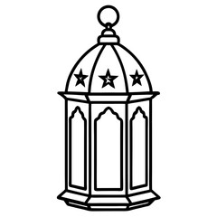 Minimal Islamic Lantern Outline