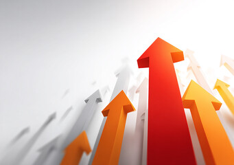 上昇する矢印　イラスト　Generative AI