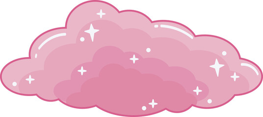 vector illustration of a pink cloud