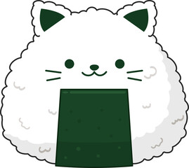 Cat shaped onigiri mascot
