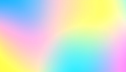 Obraz premium Soft pastel gradient background with vibrant blue, pink, and yellow hues that blend smoothly