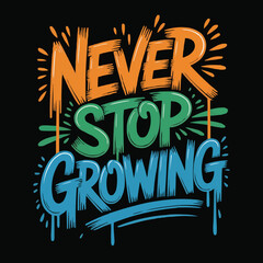 t shirt design in colorful typography