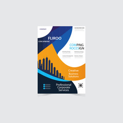 Modern business brochure design showcasing creative solutions. This eye-catching brochure design is perfect for a professional services firm or corporation.