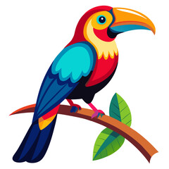 Exotic Bird on Branch