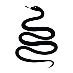 Fototapeta premium black snake vector illustration