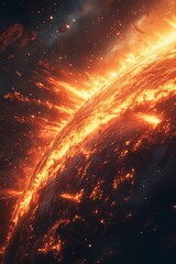 sunrise in space
