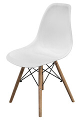 White plastic modern chair