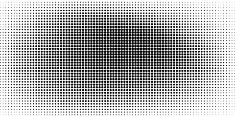 Grunge halftone gradient background. Faded grit noise texture. White and black sand wallpaper. Retro pixelated backdrop. Anime or manga style comic overlay. Vector graphic design textured template