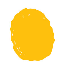 Isolated yellow lemon icon, citrus fruit illustration.
