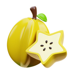 Star Fruit 3d Icon 