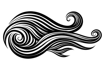 Fototapeta premium Elegant swirling lines create a captivating abstract design, perfect for adding a touch of artistic flair and modern style to any project, tattoo design, or unique branding elements