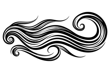 Fototapeta premium Dynamic swirl design element with stylized waves creates a striking visual impact, perfect for adding a touch of modern artistry to any project with its fluid movement