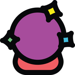 a magic crystal ball prediction icon
