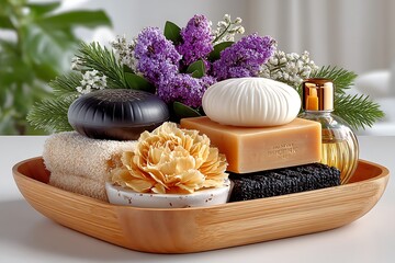 Spa gift set with soaps high resolution picture