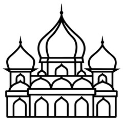 Islamic Dome Outline Design