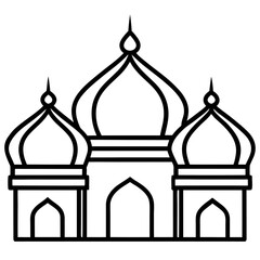 Islamic Dome Outline Design