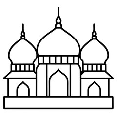 Islamic Dome Outline Design