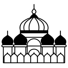 Islamic Dome Outline Design