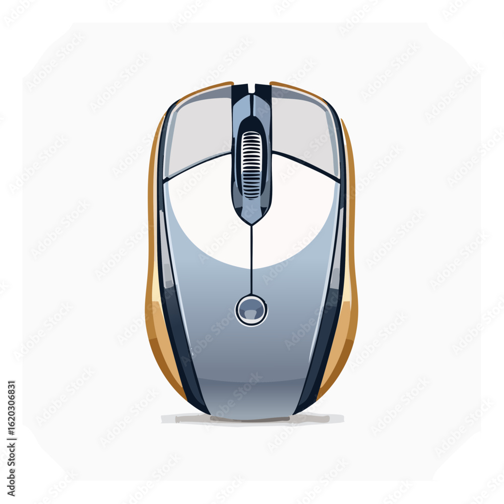 Poster computer mouse illustration stylish design wireless mouse computer accessory gadget modern technolog