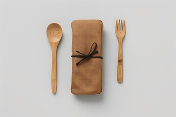 Spoon fork wrap eco style high resolution picture