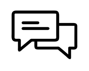 Fototapeta premium Chat Bubble Icon Visualizing Conversation and Communication in Digital Messaging Platforms