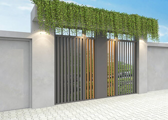 Modern Gate Design . Gate Frame Triangle shape with Secure