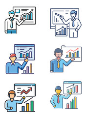set of business icons