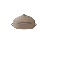 Dark gray cooking pot with lid illustration