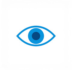 Blue eye isolated on a white background