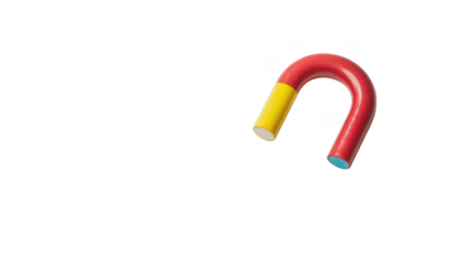A colorful curved pipe on transparent backgroud