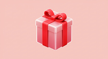 Beautiful present icon, AI Generation
