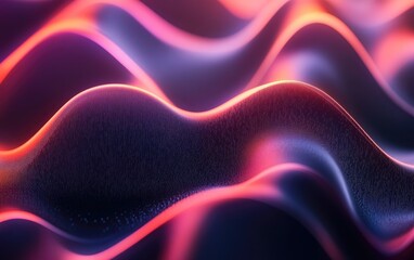 Fototapeta premium Abstract flowing light waves create a colorful, glowing fractal design, perfect for a dynamic digital art wallpaper with a smoke-like texture
