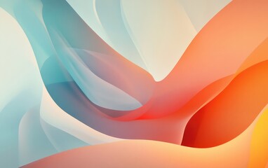 Obraz premium Abstract colorful background vector illustration featuring smooth blue and orange lines with a futuristic wave pattern