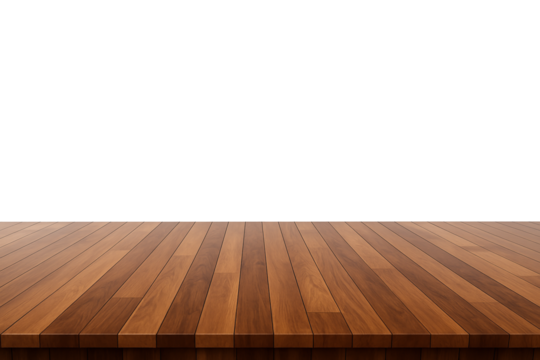 Empty wooden floor with white wall background, perfect for product display, mockups, or design presentations. Minimalist and clean interior concept.