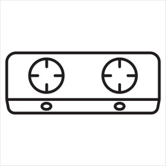 Stove con outline vector